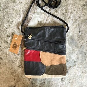 Multicolor Leather Crossbody Bag
